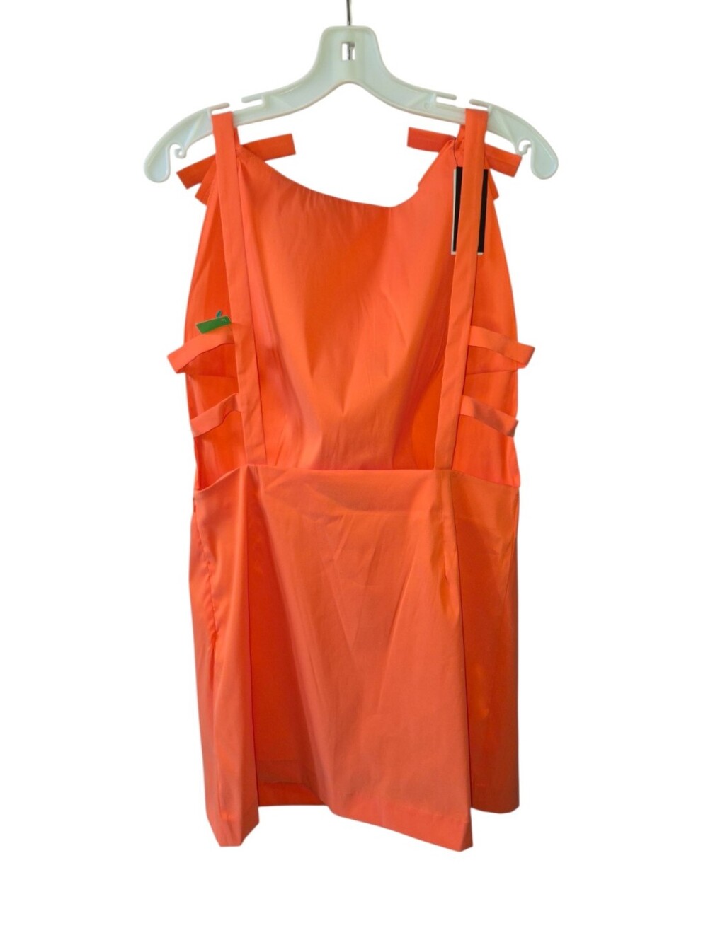 Bernadette Orange Bow Strap Mini Dress Size 42 Open Back Cocktail Dress Size 42 - Picture 3 of 5